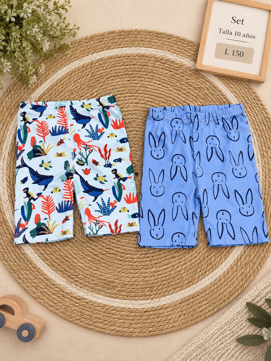 Set de shorts para niño con cintura elástica