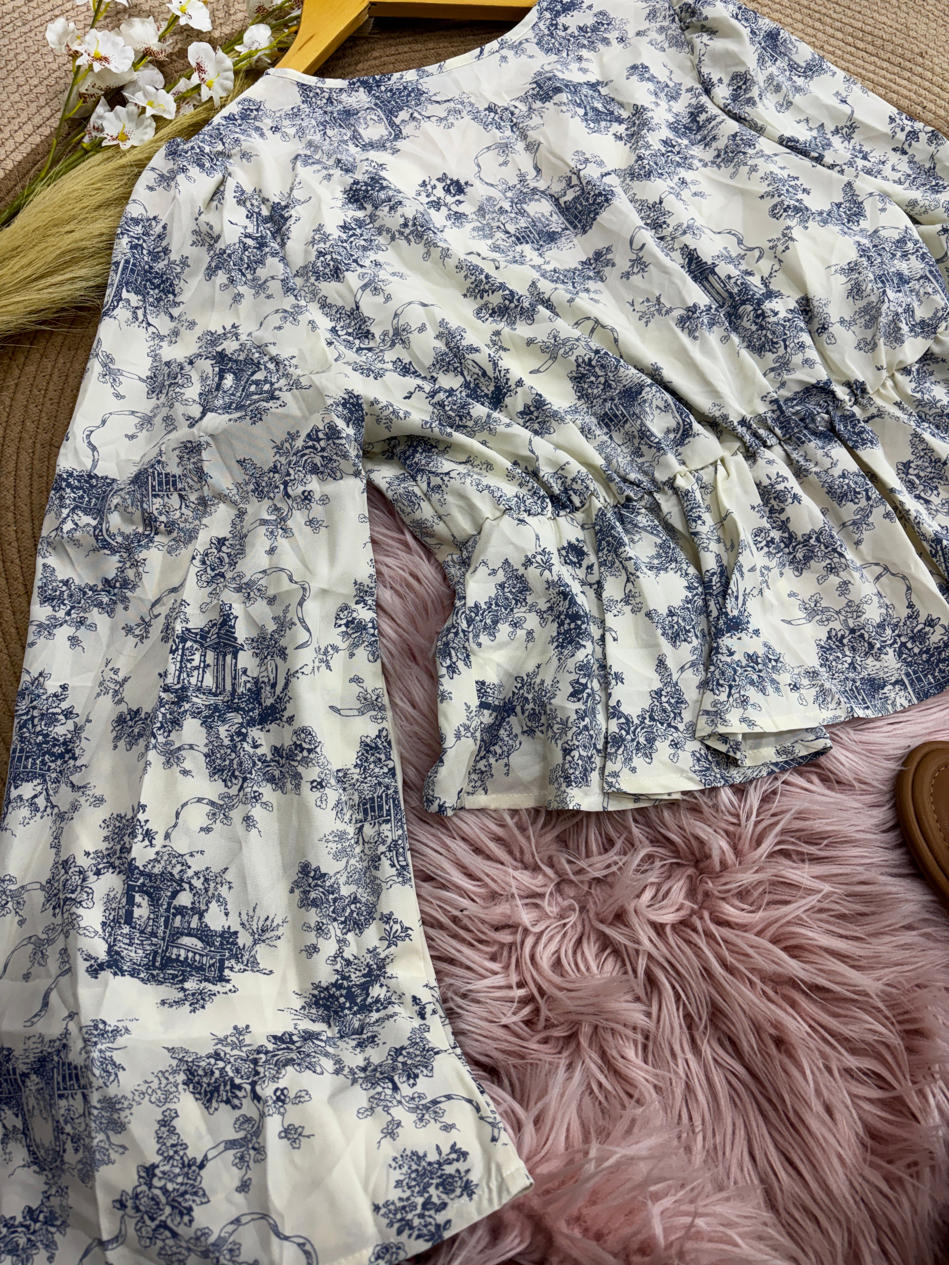 Blusa manga larga estilo coquett-tendencia