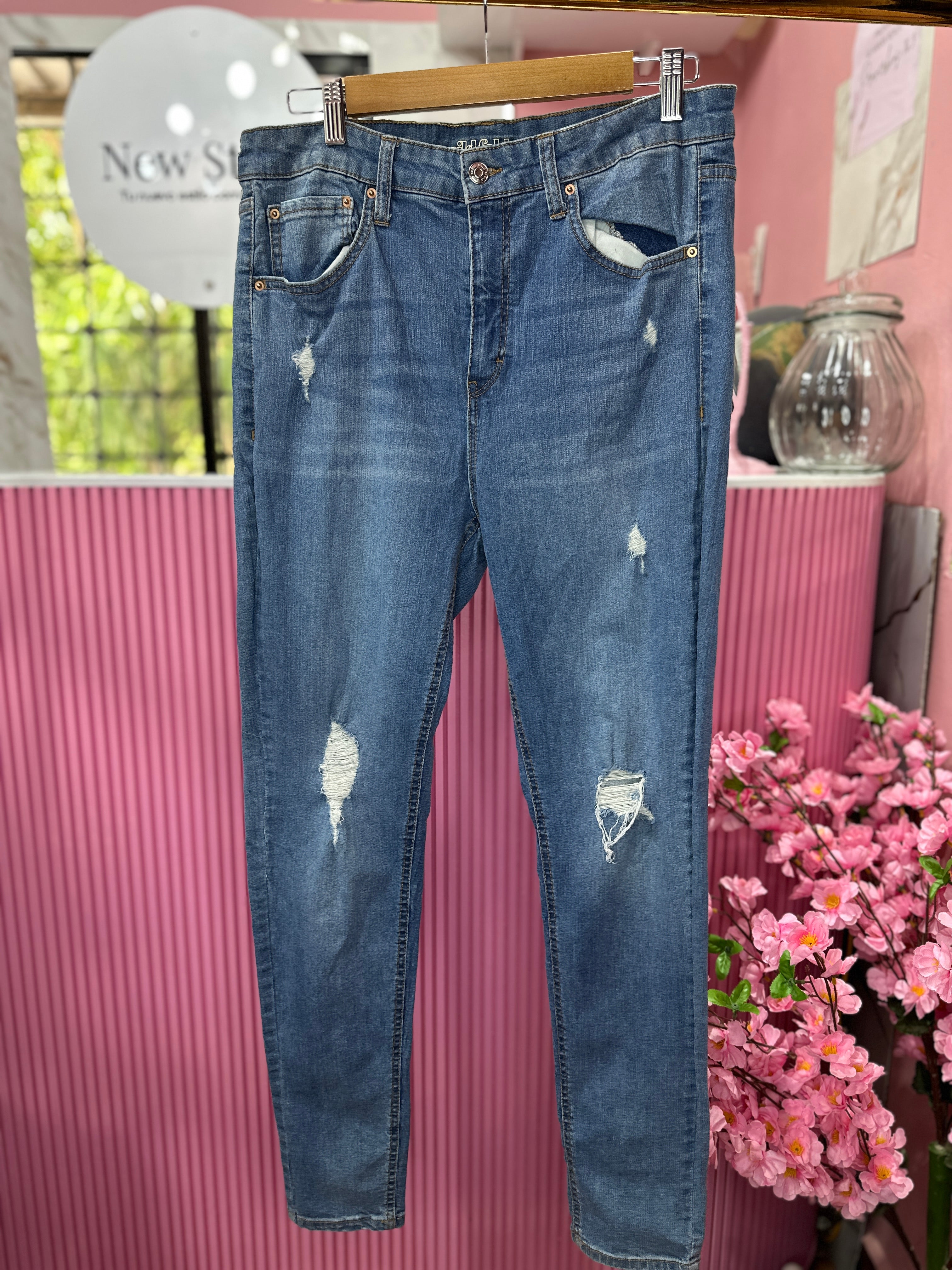 Skinny Jeans de Tiro Alto