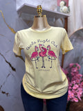 Camiseta de mangas cortas LIFE IS GOOD de color amarillo