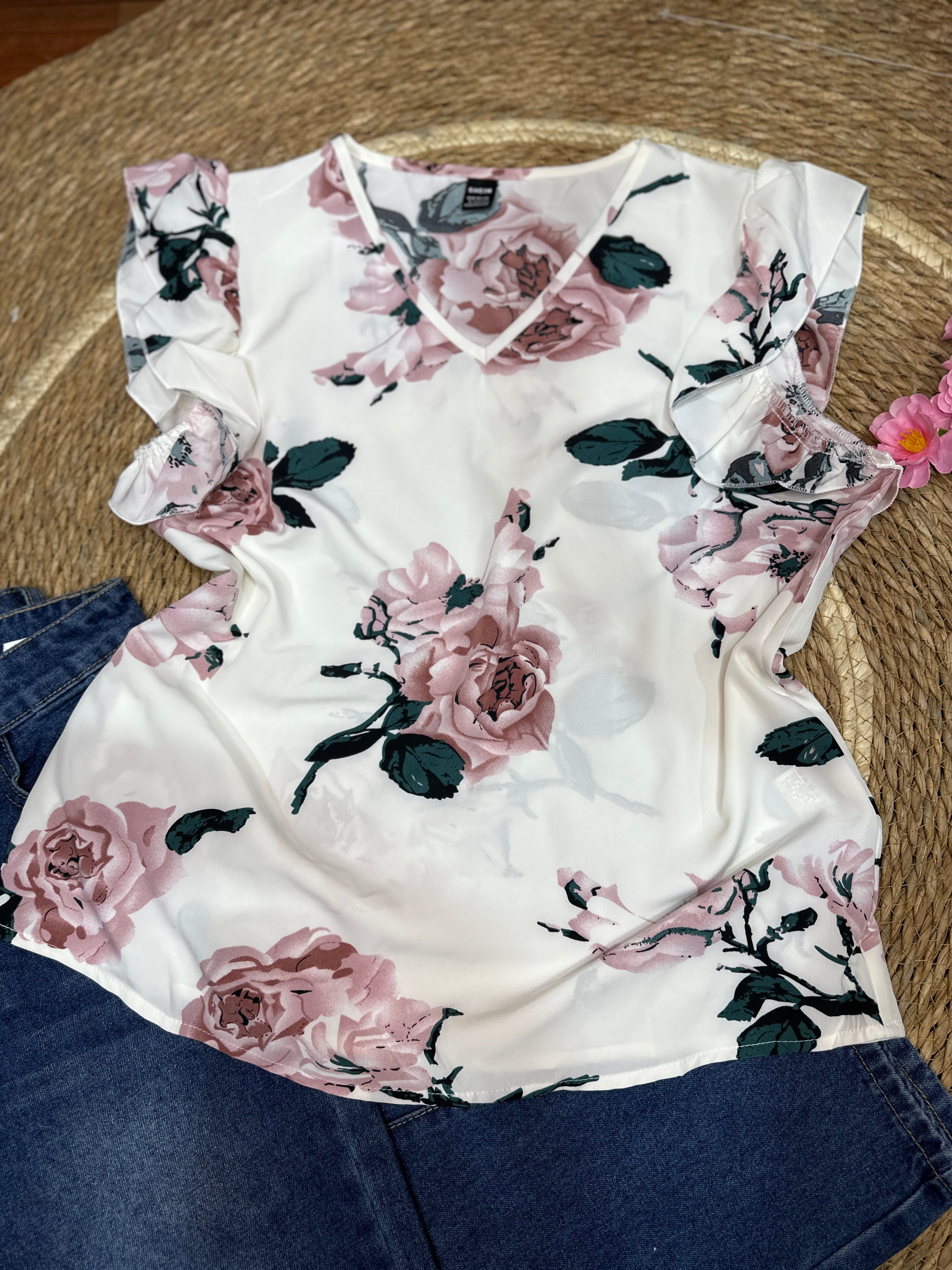 Blusa con estampado floral