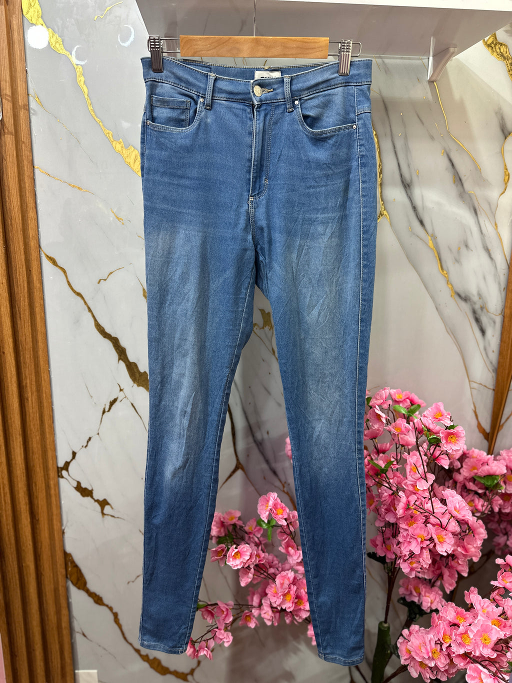 Skinny Jean de tiro alto ONLY
