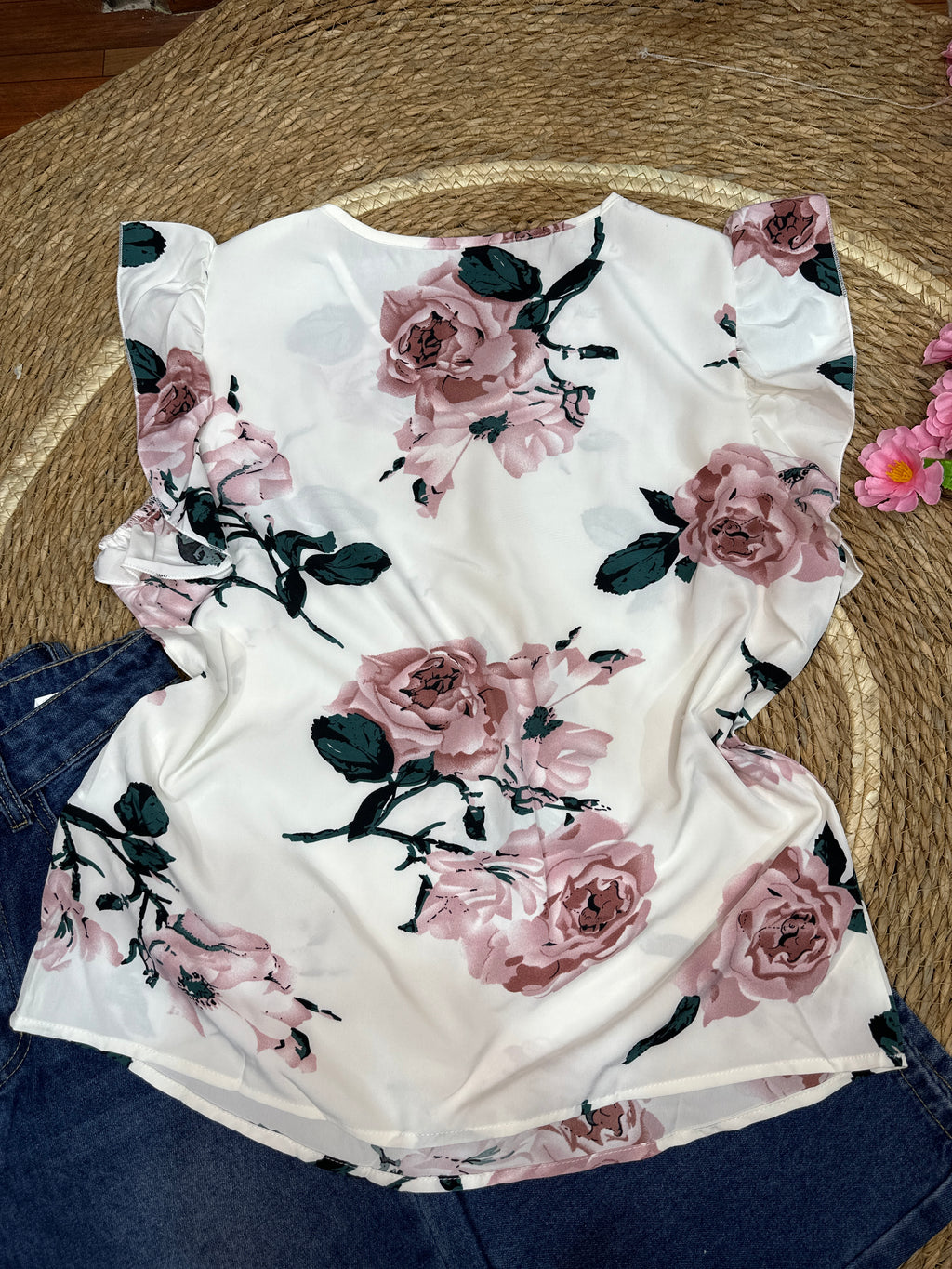 Blusa con estampado floral