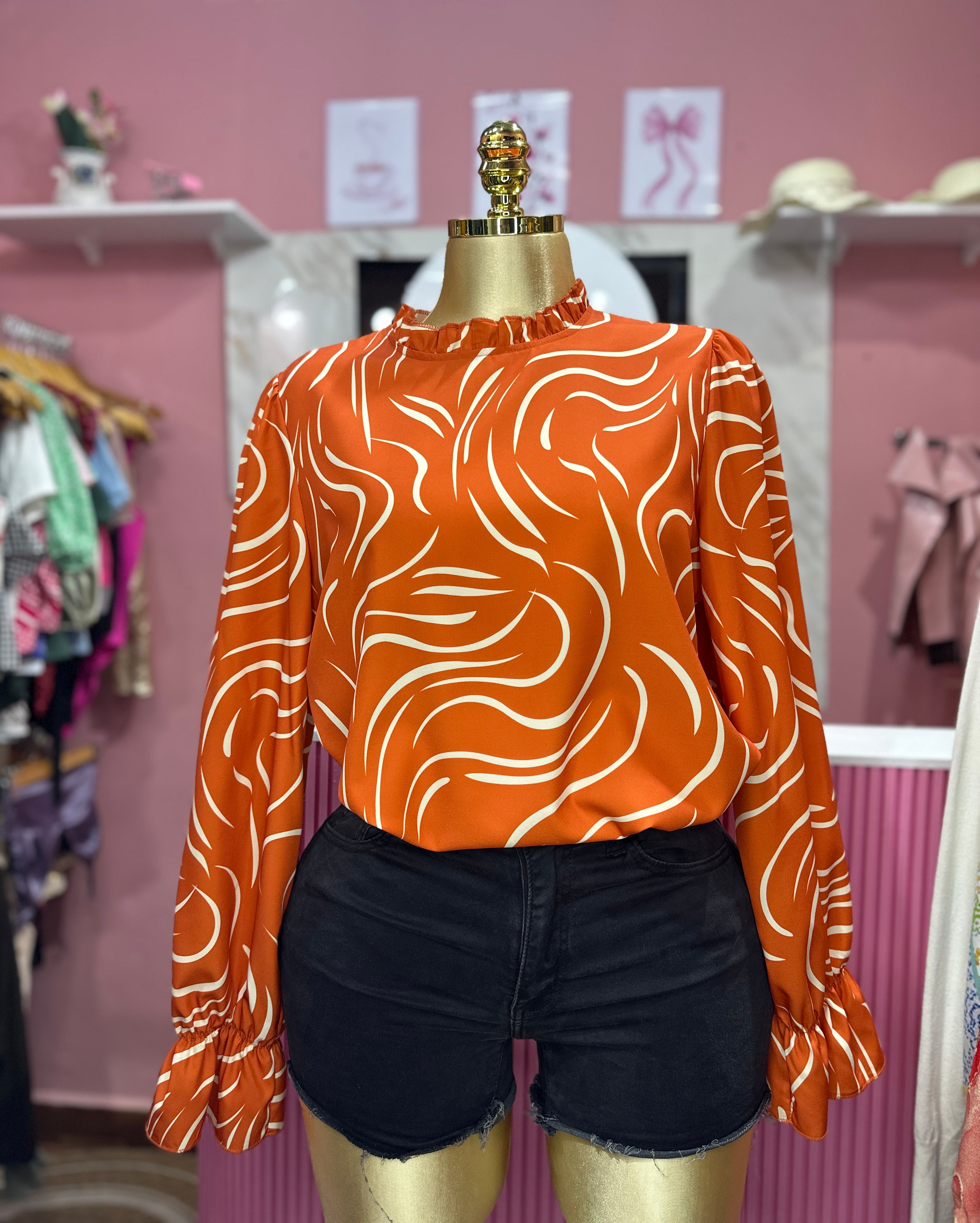 Blusa con mangas largas de estilo formal - HoldMoney