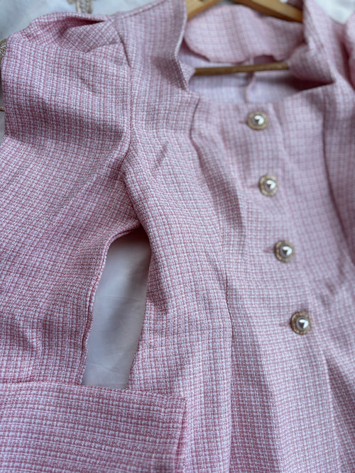 Blazer elegante rosa viejo