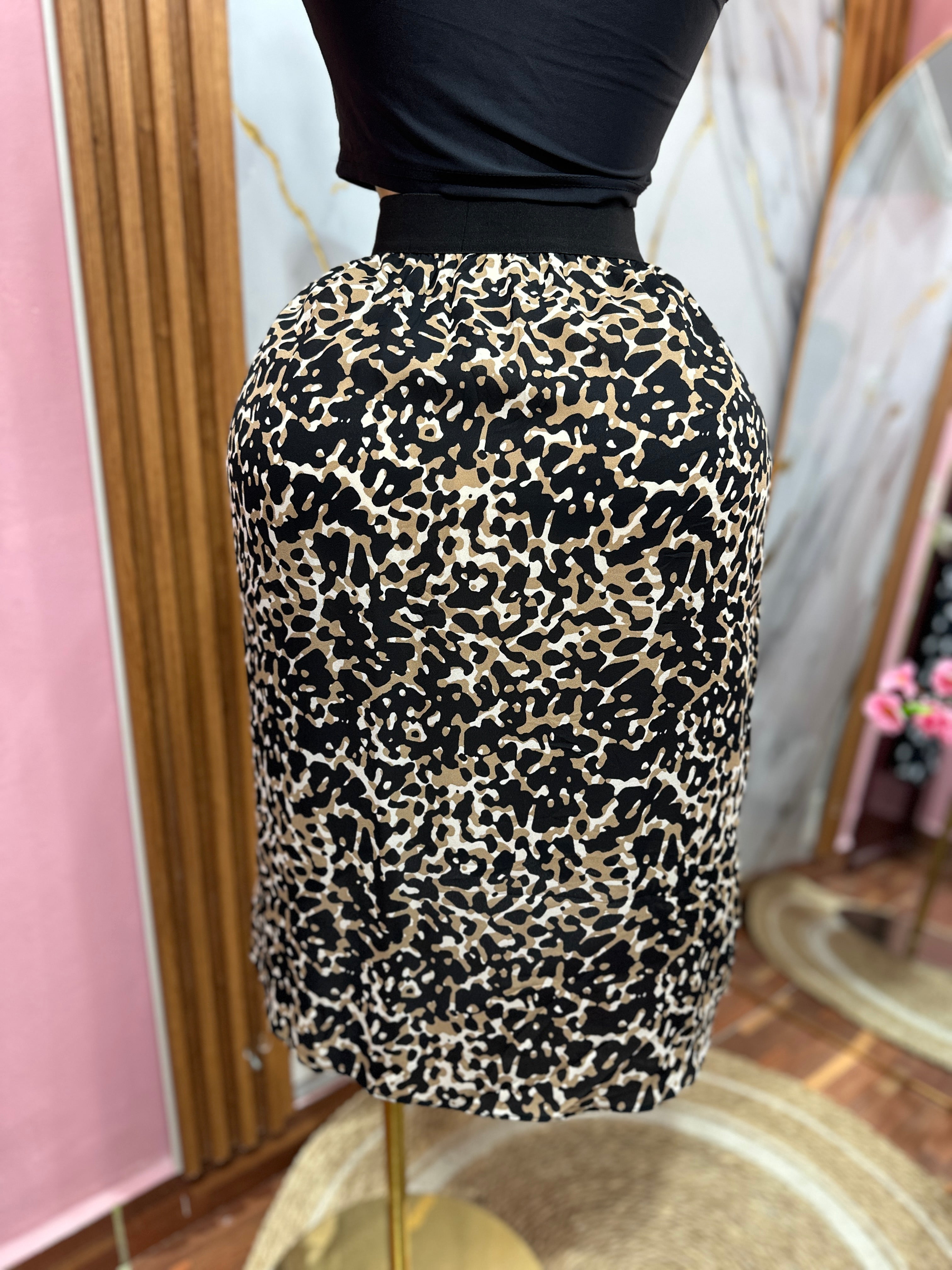 Falda Midi Animal Print