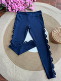Leggings Azul con Detalle Trenzado