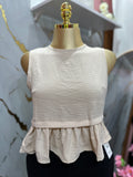 Blusa estilo top (formal) sin mangas