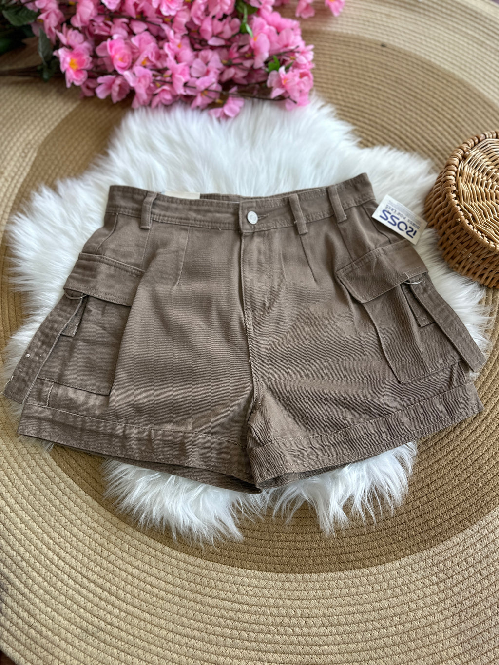 Short estilo Cargo- Café