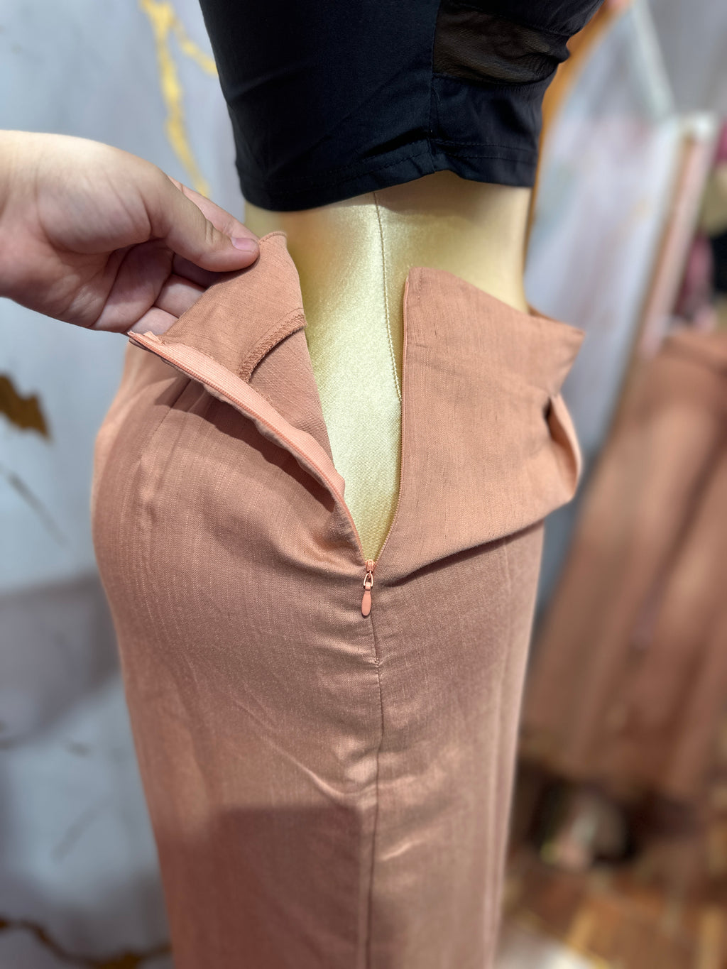 Pantaloneta elegante tela estilo manta