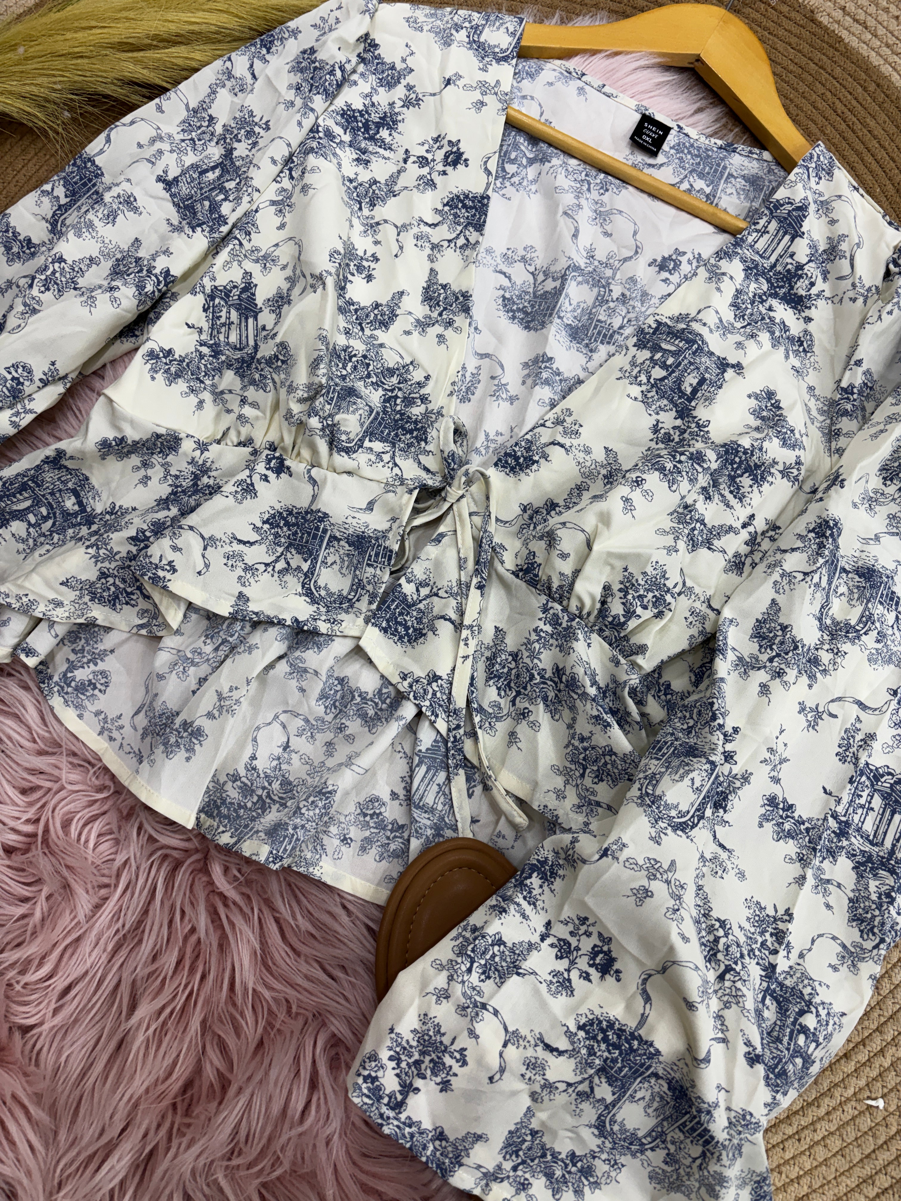 Blusa manga larga estilo coquett-tendencia