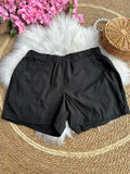 Short Casual Negro con Cintura Elástica