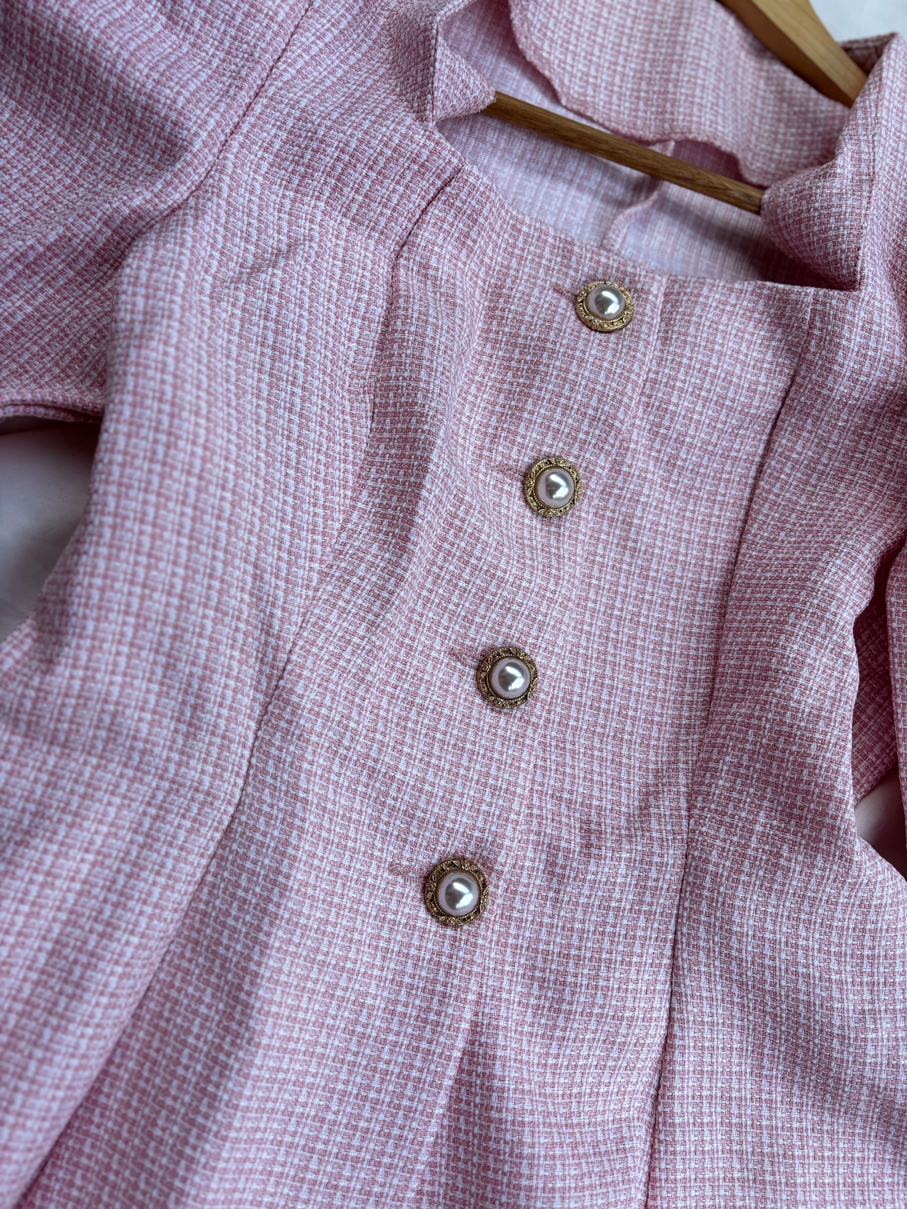 Blazer elegante rosa viejo