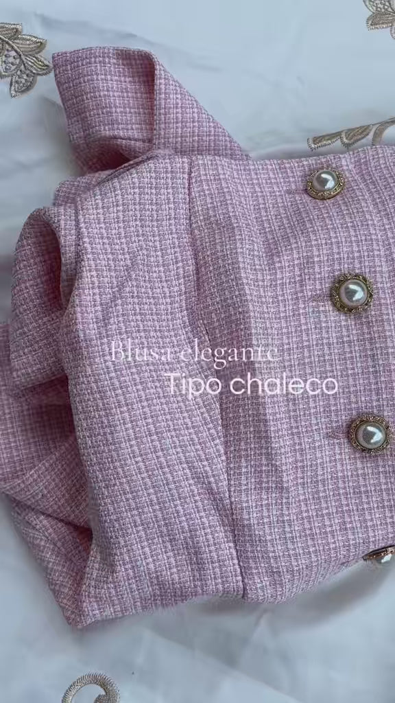 Blazer elegante rosa viejo